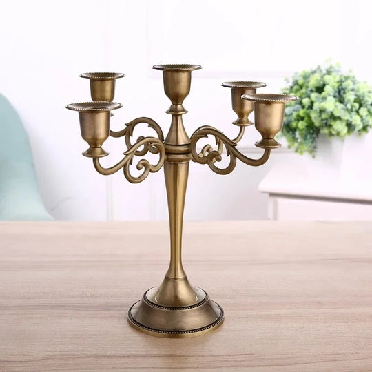 Azalea Candle Holders - 3-arms/5-arms Bronze Metal