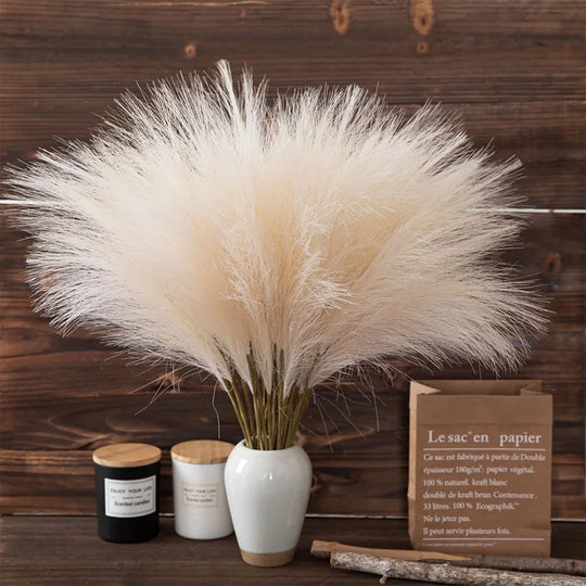 Elle Fluffy Pampas Grass Boho Decor Flower Set