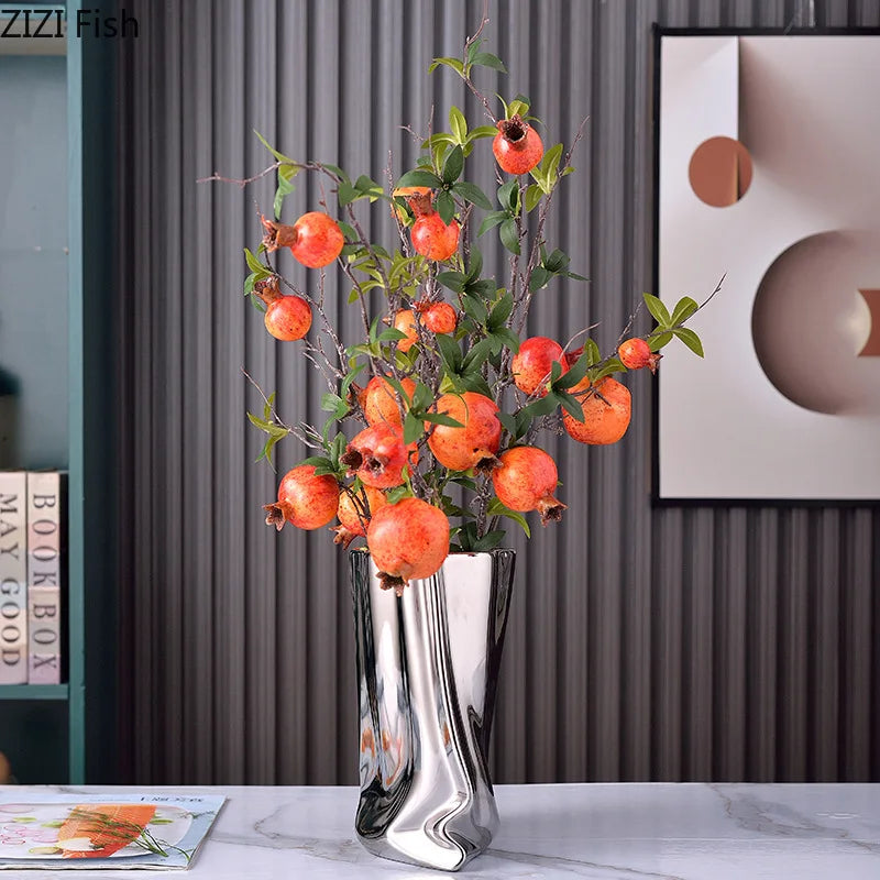 Averie Pleated Texture Ceramic Vase: Elevate Your Decor