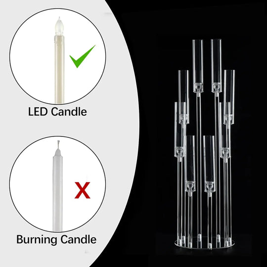 Ava's 8 Arms Clear Candlesticks Holder