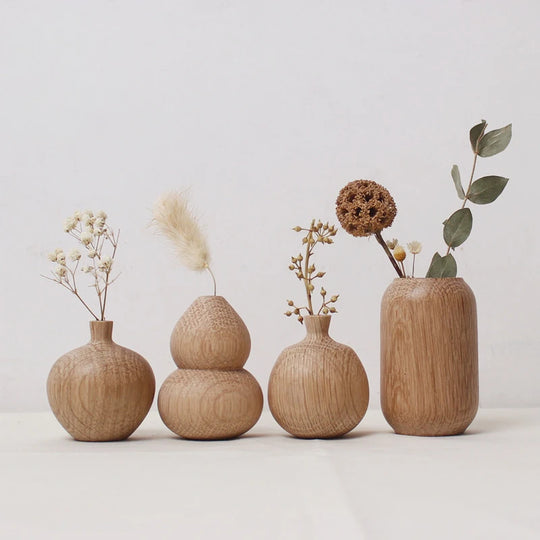 Anahi INS Solid Wood Small Vase: A Charming Addition to Your Decor