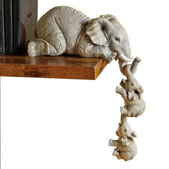 Sophia's 3pcs/set Cute Elephant Figurines: Elephant Holding Baby Elephant