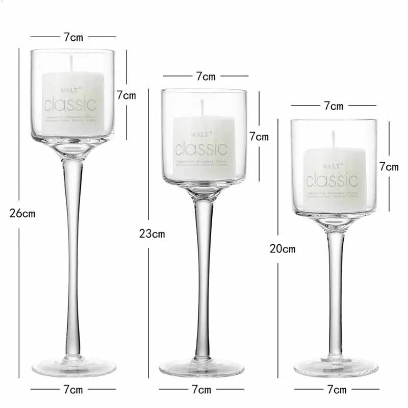 Raelyn 3PCS/Set Glass Candle Holders