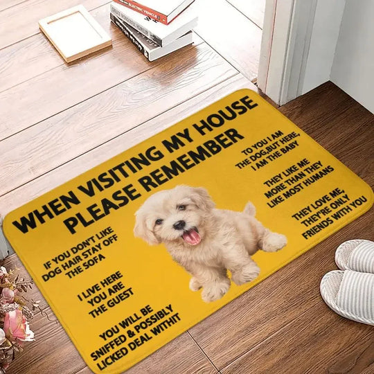 Custom Poodle Dog Doormat Non-Slip Entrance Kitchen Bath Floor Door Mats Toilet Rug Carpet Footpad