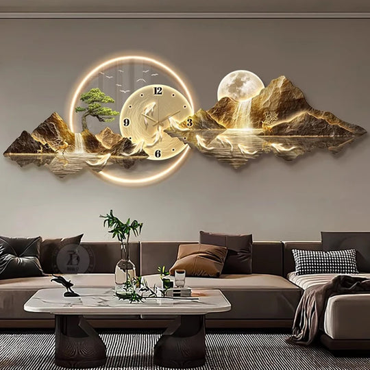 Horloges murales de luxe Adélaïde Salon LED