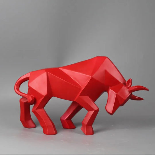 Layla Large Red Statue Bull Sculpture: A Bold Statement Piece