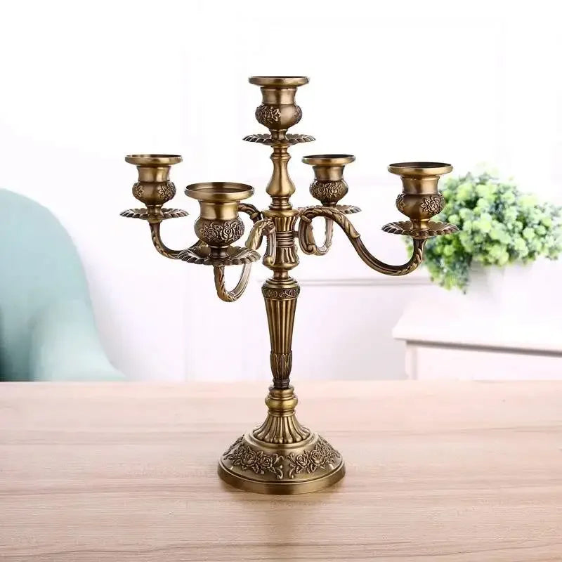 Azalea Candle Holders - 3-arms/5-arms Bronze Metal