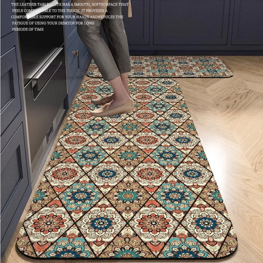 Adrianna Nordic Retro PVC Kitchen Floor Mat