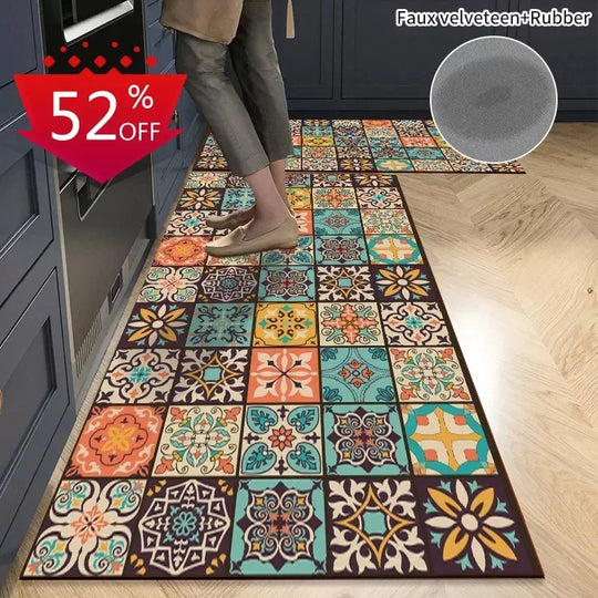 Diatomite Mat Non-slip Kitchen Rug Super Absorbent Floor Mats Kitchen Long Carpets for Living Room Entrance Doormat Long Rugs