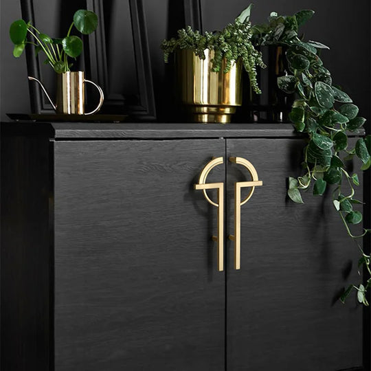 Amoura Bathroom House Dresser Closet Brass Grey Knob