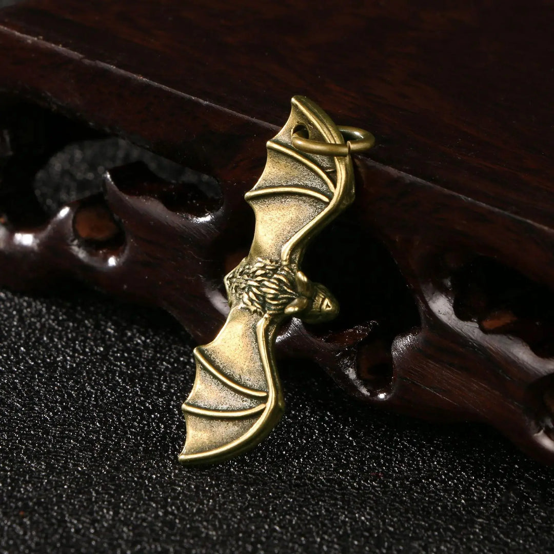 Ella Antique Bronze Bat Statue: Unique Ornament for Decor