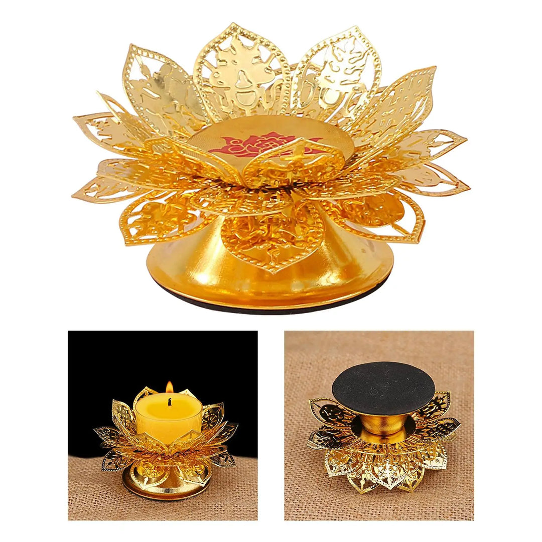 Tranquil Lotus Flower Candlestick