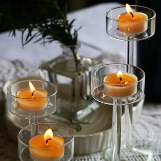 Alessia Glass Candle Holders Set