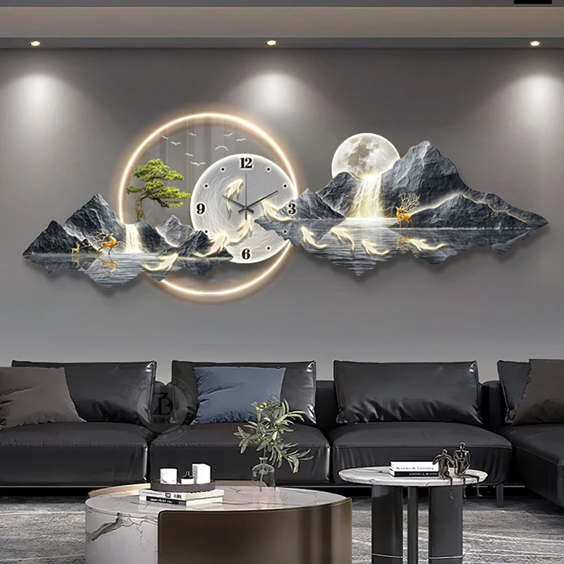 Horloges murales de luxe Adélaïde Salon LED