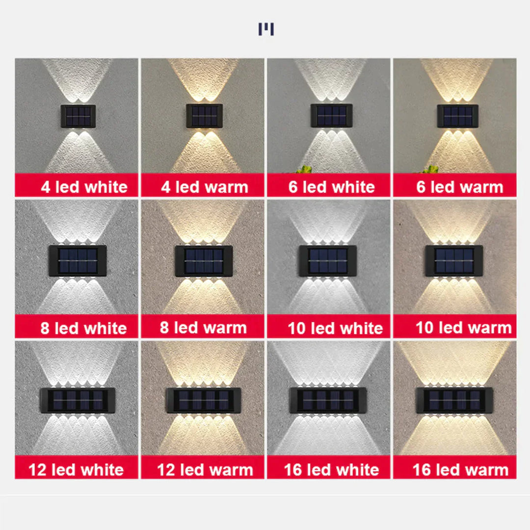 Solar Wall Lamp Outdoor Waterproof Up And Down Luminous Lighting