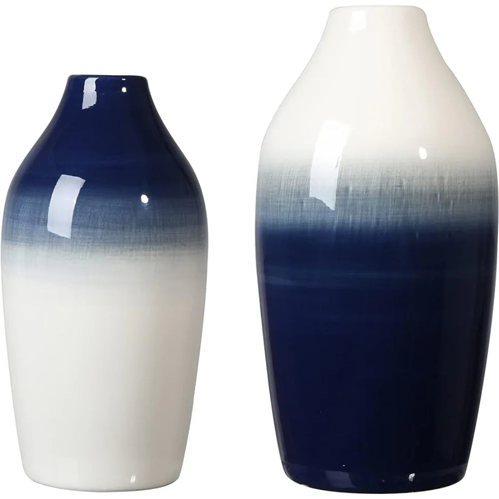 Marie Blue Ceramic Decorative Vases