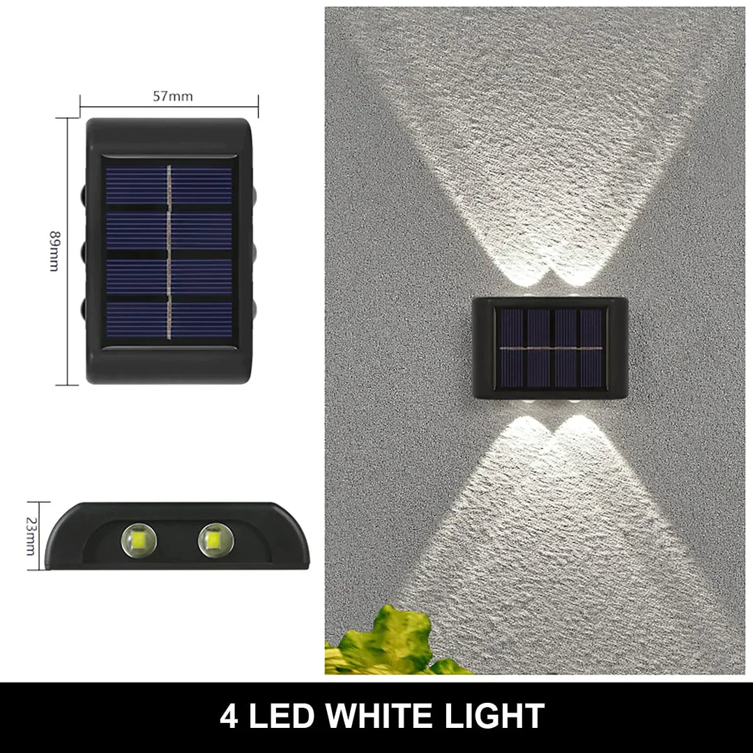 Solar Wall Lamp Outdoor Waterproof Up And Down Luminous Lighting