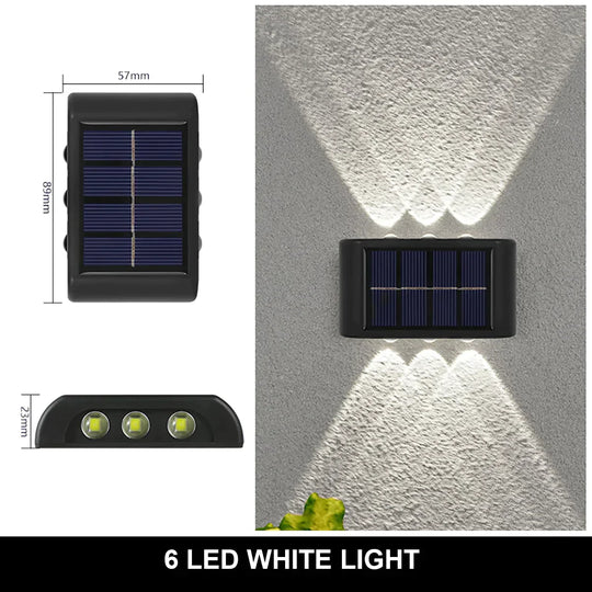 Solar Wall Lamp Outdoor Waterproof Up And Down Luminous Lighting