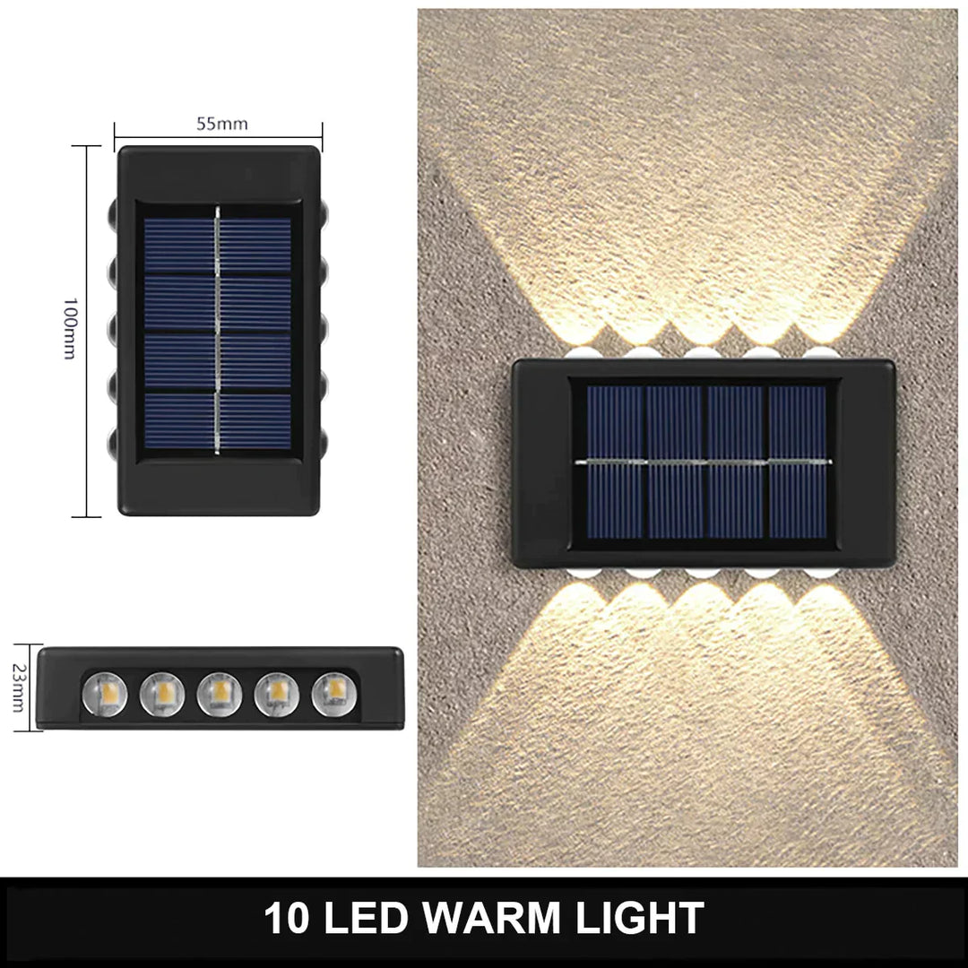 Solar Wall Lamp Outdoor Waterproof Up And Down Luminous Lighting