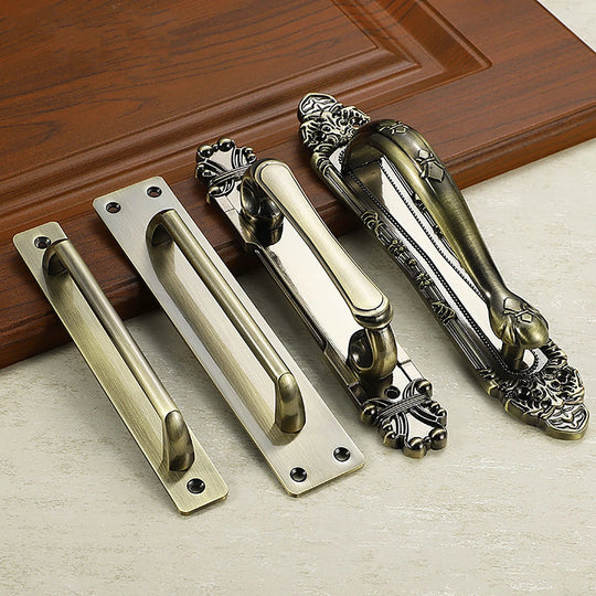 Pearl European Antique Brass Wardrobe Balcony Sliding Wooden Door Handle