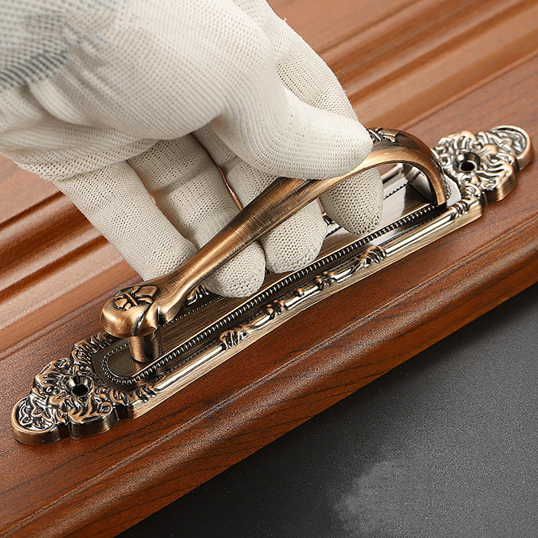 Pearl European Antique Brass Wardrobe Balcony Sliding Wooden Door Handle