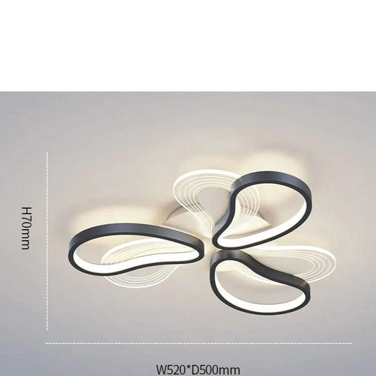 Acrylic Living Room Ceiling Lamp LED Petal Shaped Bedroom Lamp Modern Simple Household Restaurant Lamp