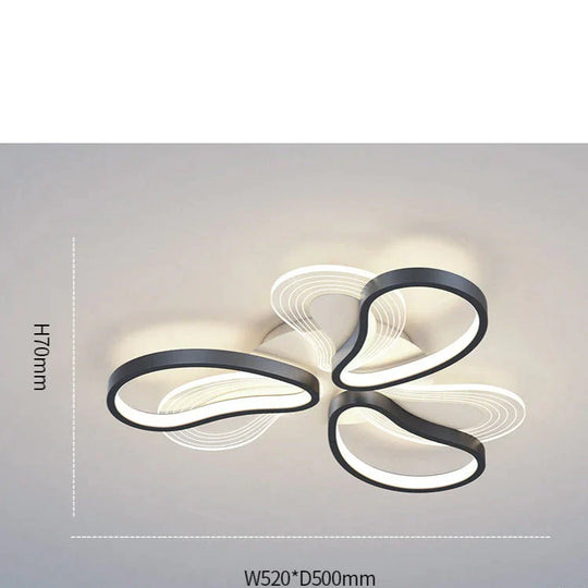 Acrylic Living Room Ceiling Lamp Led Petal Shaped Bedroom Modern Simple Household Restaurant