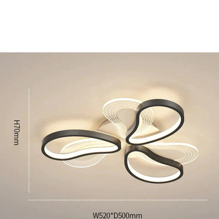 Acrylic Living Room Ceiling Lamp LED Petal Shaped Bedroom Lamp Modern Simple Household Restaurant Lamp