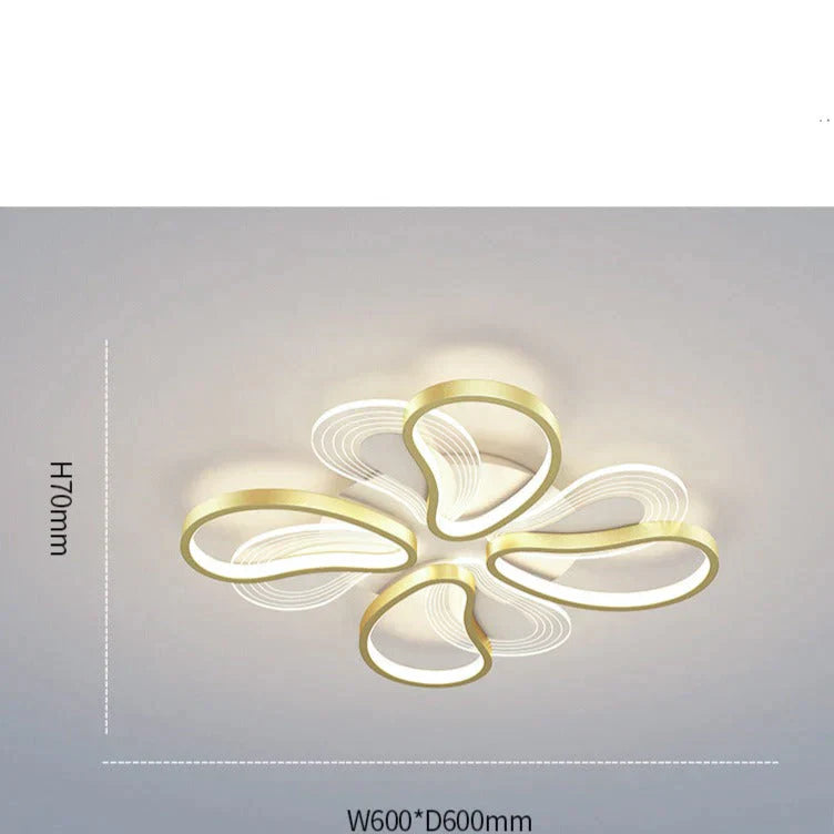 Acrylic Living Room Ceiling Lamp Led Petal Shaped Bedroom Modern Simple Household Restaurant