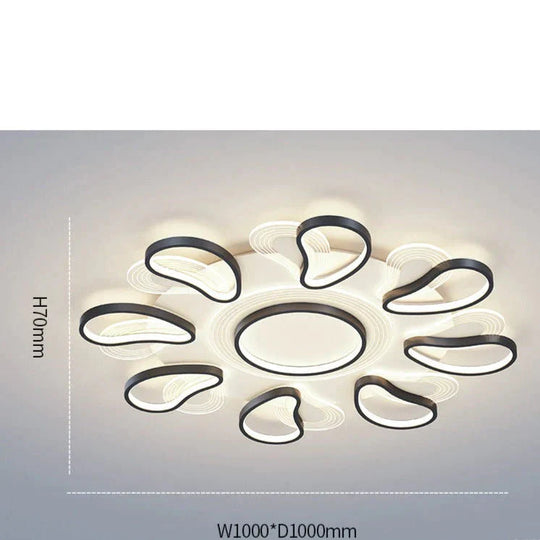 Acrylic Living Room Ceiling Lamp LED Petal Shaped Bedroom Lamp Modern Simple Household Restaurant Lamp