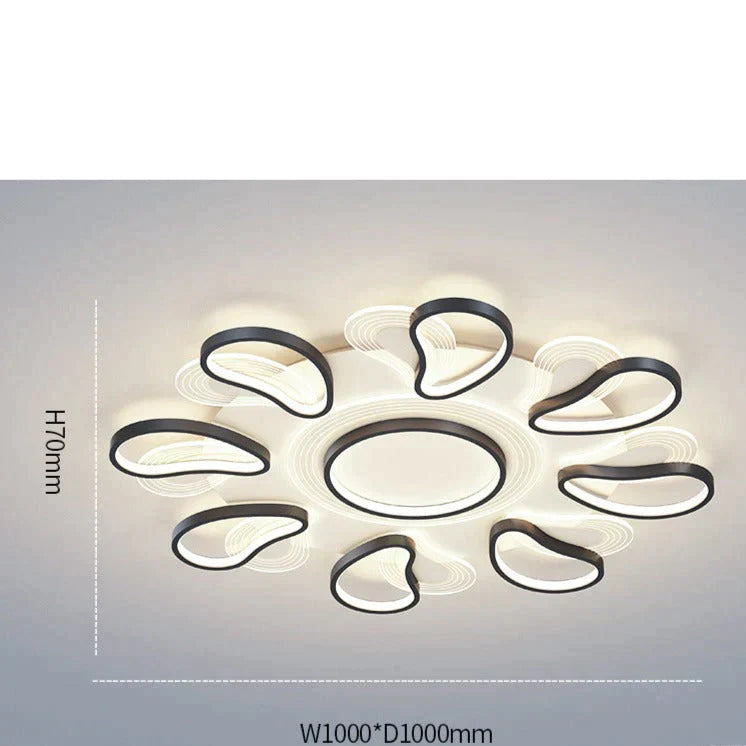 Acrylic Living Room Ceiling Lamp Led Petal Shaped Bedroom Modern Simple Household Restaurant