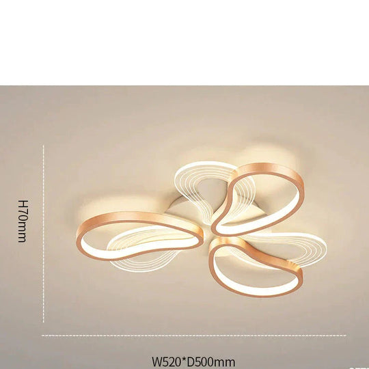 Acrylic Living Room Ceiling Lamp LED Petal Shaped Bedroom Lamp Modern Simple Household Restaurant Lamp