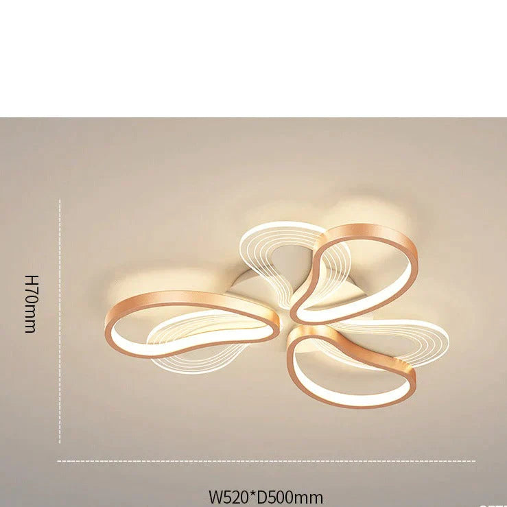 Acrylic Living Room Ceiling Lamp Led Petal Shaped Bedroom Modern Simple Household Restaurant Rose