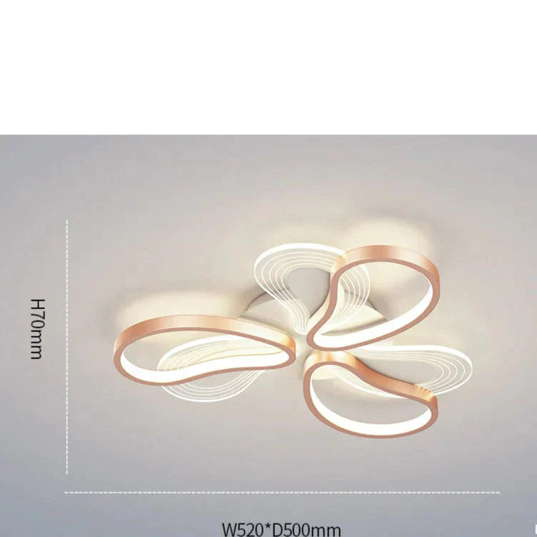 Acrylic Living Room Ceiling Lamp LED Petal Shaped Bedroom Lamp Modern Simple Household Restaurant Lamp