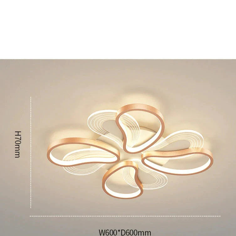 Acrylic Living Room Ceiling Lamp LED Petal Shaped Bedroom Lamp Modern Simple Household Restaurant Lamp