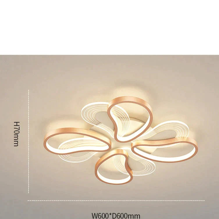 Acrylic Living Room Ceiling Lamp Led Petal Shaped Bedroom Modern Simple Household Restaurant