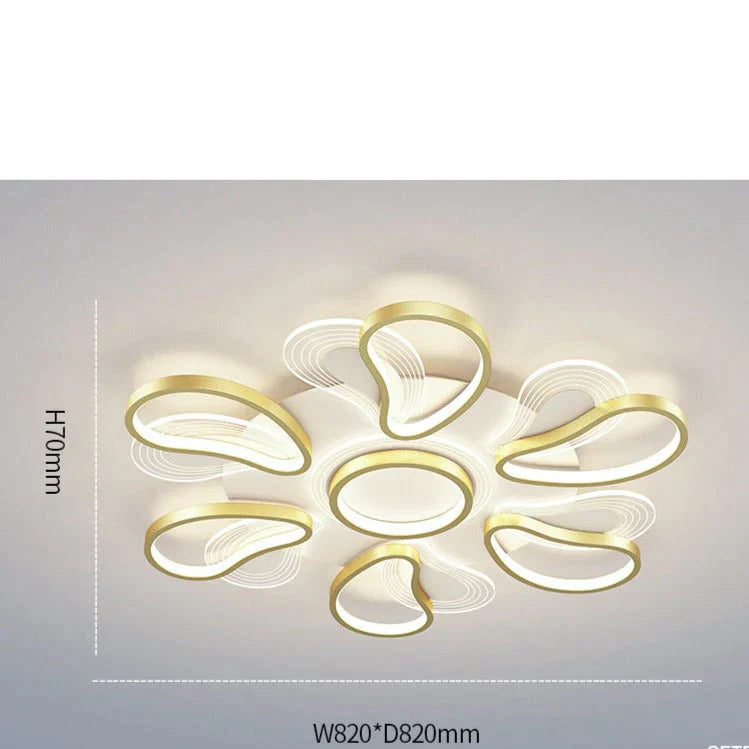 Acrylic Living Room Ceiling Lamp Led Petal Shaped Bedroom Modern Simple Household Restaurant