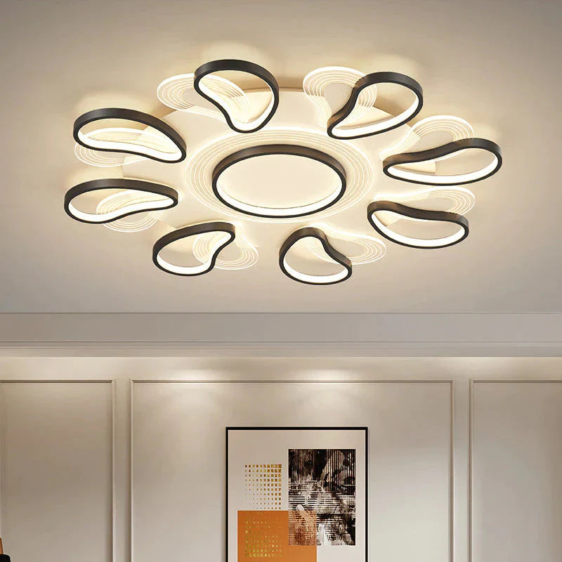 Acrylic Living Room Ceiling Lamp LED Petal Shaped Bedroom Lamp Modern Simple Household Restaurant Lamp