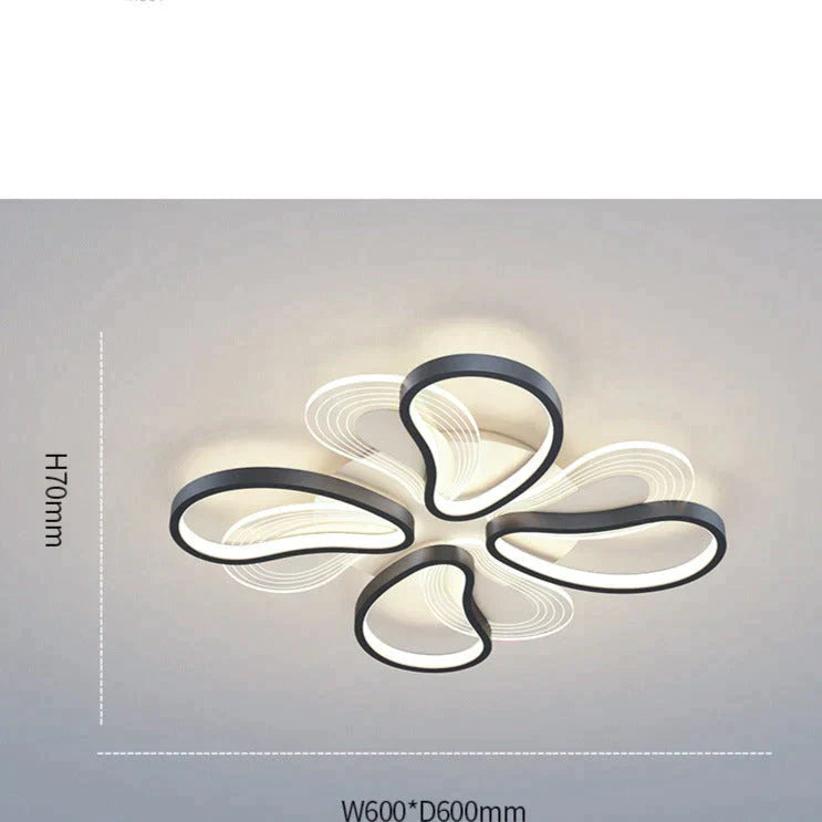 Acrylic Living Room Ceiling Lamp Led Petal Shaped Bedroom Modern Simple Household Restaurant