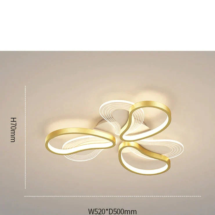 Acrylic Living Room Ceiling Lamp Led Petal Shaped Bedroom Modern Simple Household Restaurant