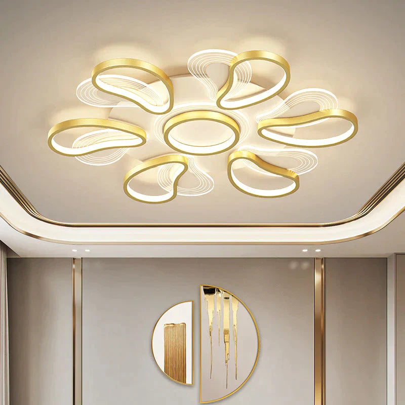 Acrylic Living Room Ceiling Lamp Led Petal Shaped Bedroom Modern Simple Household Restaurant