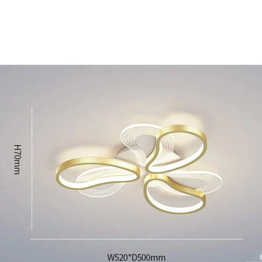 Acrylic Living Room Ceiling Lamp Led Petal Shaped Bedroom Modern Simple Household Restaurant