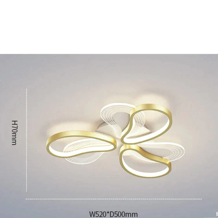 Acrylic Living Room Ceiling Lamp Led Petal Shaped Bedroom Modern Simple Household Restaurant Gold /