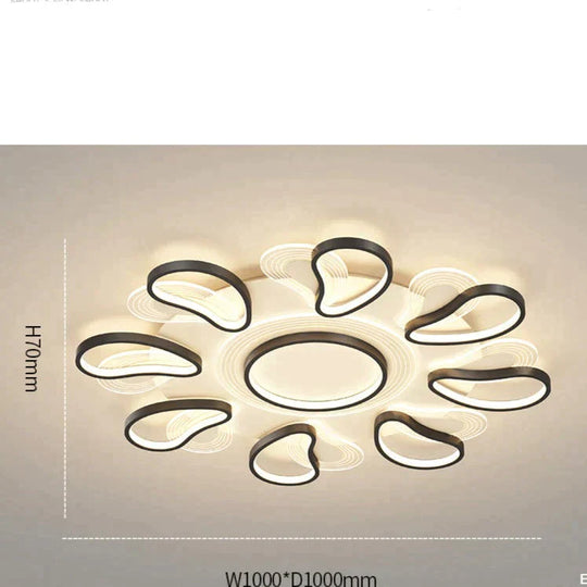 Acrylic Living Room Ceiling Lamp Led Petal Shaped Bedroom Modern Simple Household Restaurant