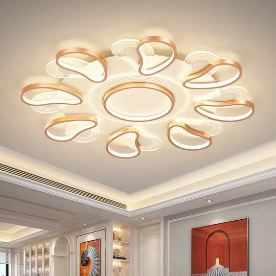 Acrylic Living Room Ceiling Lamp LED Petal Shaped Bedroom Lamp Modern Simple Household Restaurant Lamp