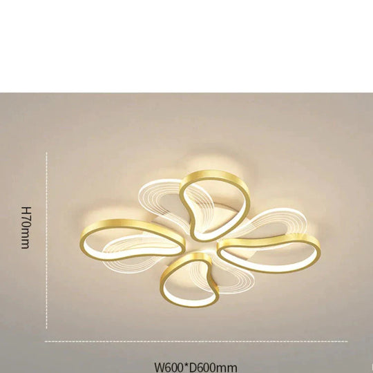 Acrylic Living Room Ceiling Lamp LED Petal Shaped Bedroom Lamp Modern Simple Household Restaurant Lamp