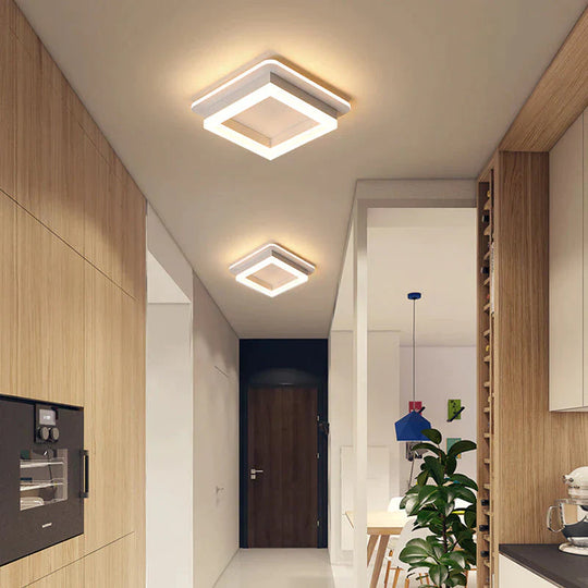 Adelyn- Modern Surface Mounted Square/Round LED Ceiling Lights For Hallway Porch