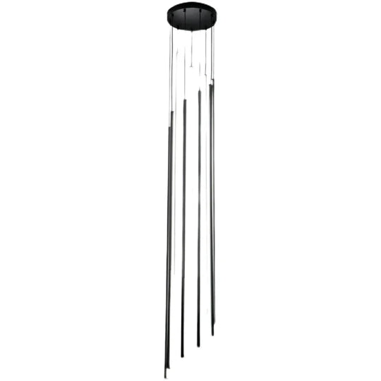 Adley - Black Stair Long LED Chandelier