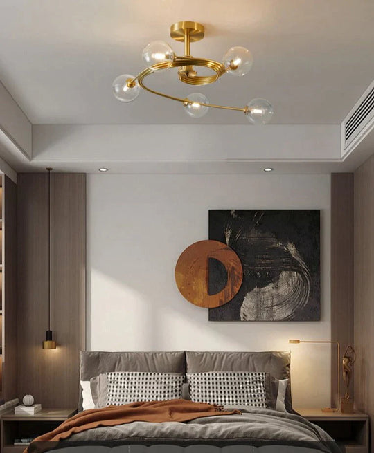 Aimee - Nordic Creative Rotate Bedroom Room Lamp Copper Ceiling