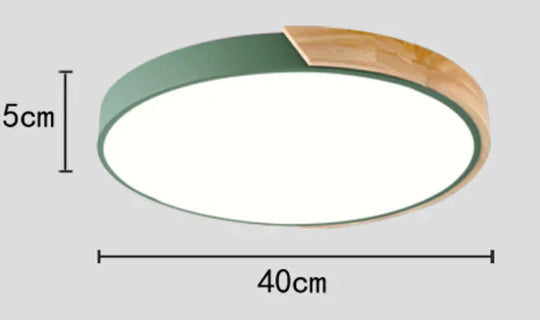 Allison - Nordic Wood led Ceiling Lights Modern Colorful Bedroom Ceiling Lamps Round thin plafondlamp Lighting lamparas de techo 30cm 40cm